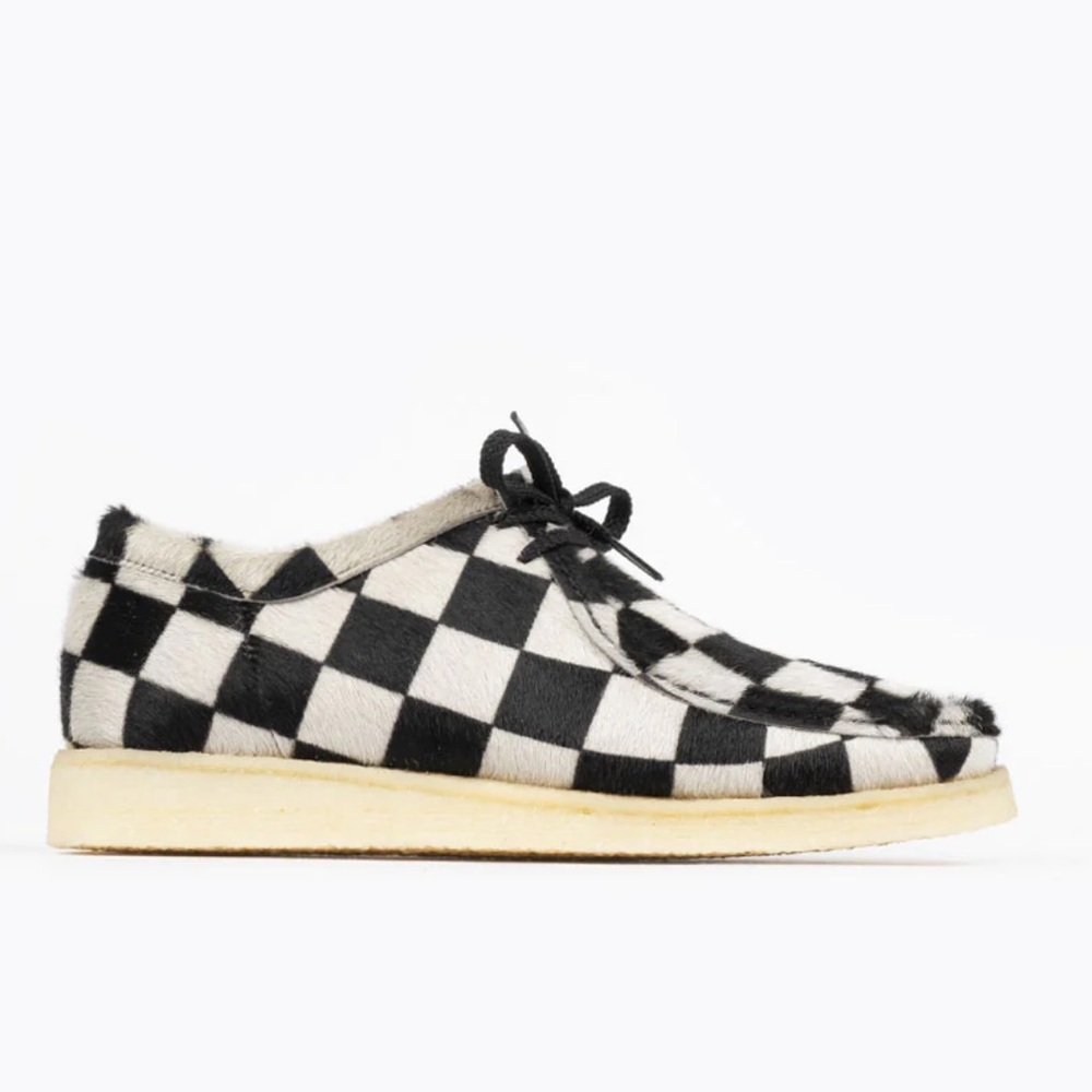 PADMORE & BARNES P204 NAT CREPE BLACK CHECKERBOARD